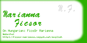 marianna ficsor business card