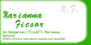 marianna ficsor business card